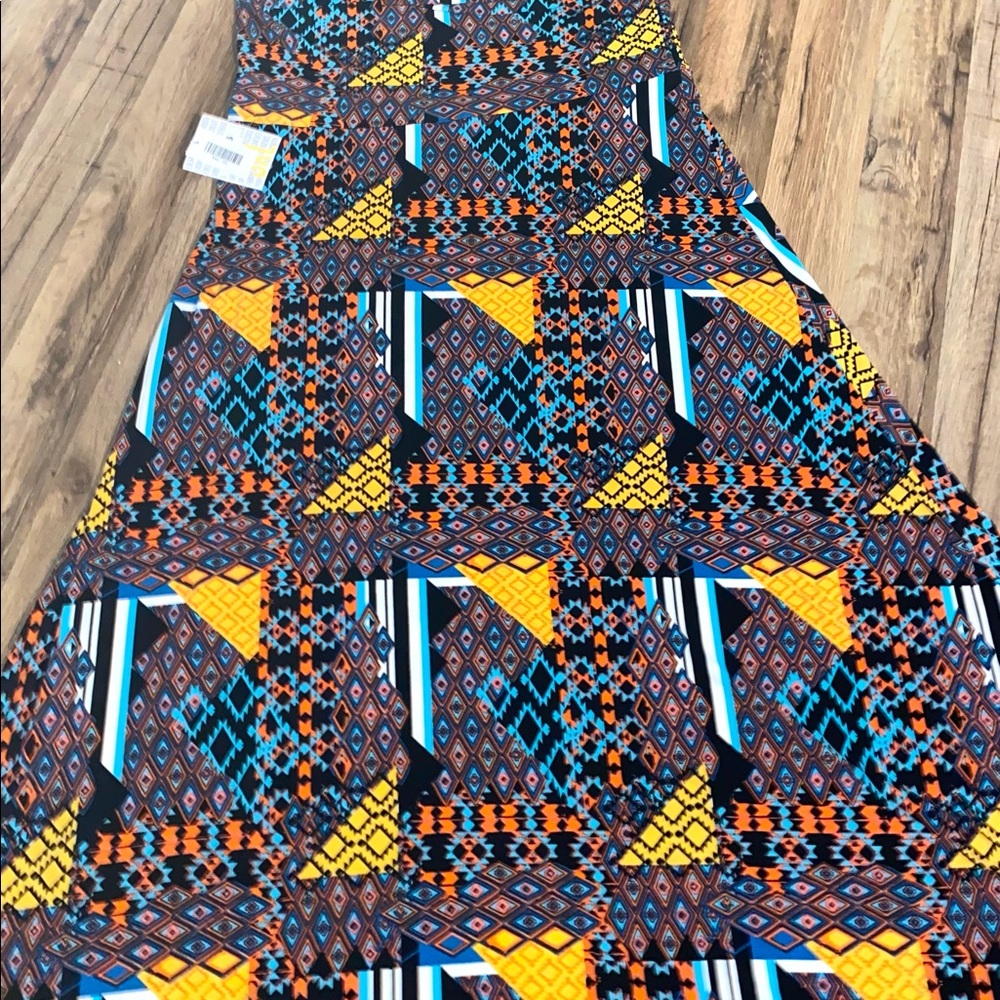 3XL LuLaRoe Geometric Print Stretchy Maxi Skirt